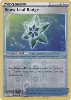 Snow Leaf Badge Reverse Holo 159