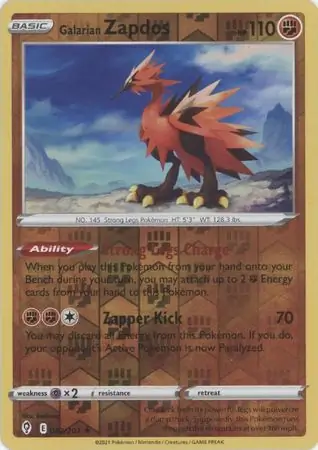 Galarian Zapdos Reverse Holo