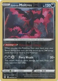 Galarian Moltres Reverse Holo 093