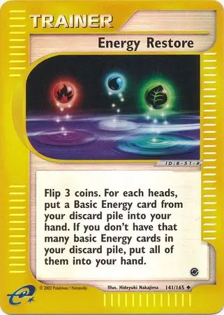 PokeDATA - Check current Pokemon card values for Energy Restore Reverse Holo  141!