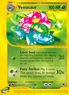 Venusaur, Expedition #67 Pokémon card