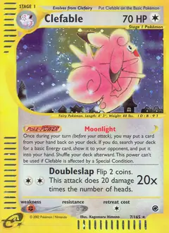 Clefable Holo, Expedition #7 Pokémon card