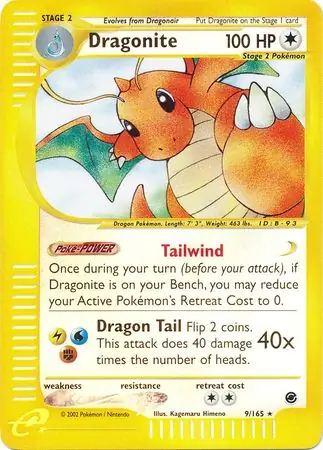 Dragonite Reverse Holo, Expedition #9 Pokémon card
