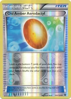 Old Amber Aerodactyl Reverse Holo 106