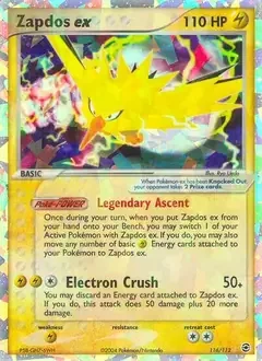 Zapdos ex Secret 116