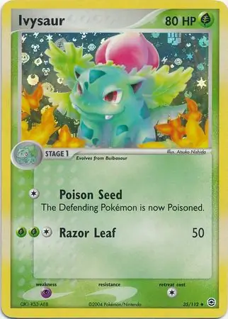 Ivysaur Reverse Holo, Fire Red Leaf Green #35 Pokémon card
