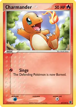Charmander, Fire Red Leaf Green #57 Pokémon card