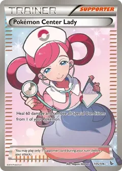 Full Art Pokemon Center Lady 105