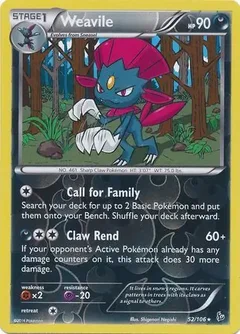 Weavile Reverse Holo 52