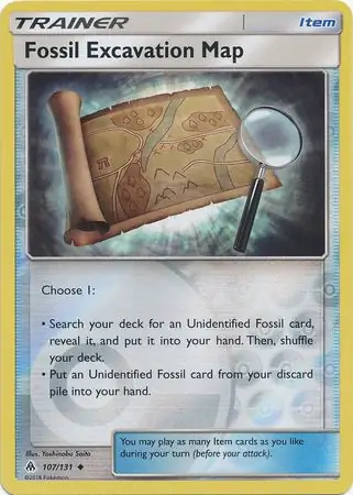 Fossil Excavation Map Reverse Holo