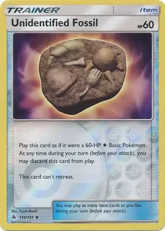 Unidentified Fossil Reverse Holo 116