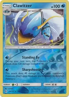 Clawitzer Reverse Holo 26