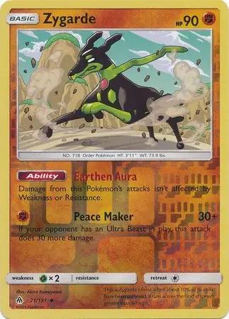 Zygarde Reverse Holo