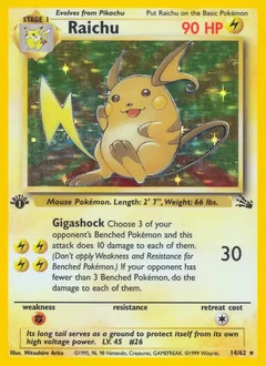 Raichu Holo 14
