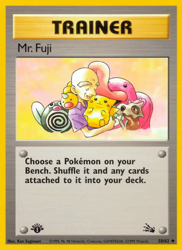 Mr. Fuji, Fossil 1st Edition #58 Pokémon card