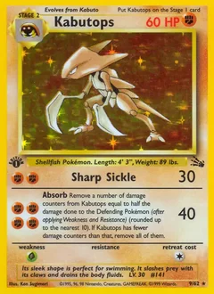 Kabutops Holo 9