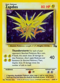 Zapdos Holo 15