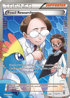 Full Art Fossil Researcher, Furious Fists #110 Pokémon card