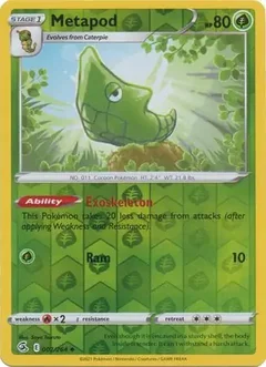 Metapod Reverse Holo 002