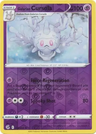 Galarian Cursola Reverse Holo