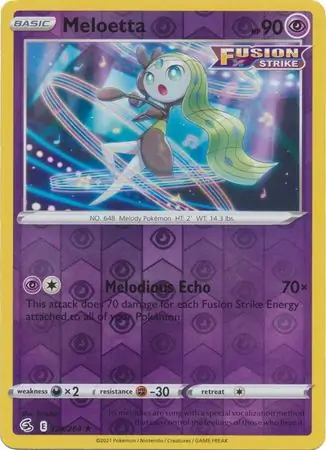 Meloetta Reverse Holo