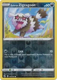 Galarian Zigzagoon Reverse Holo 159