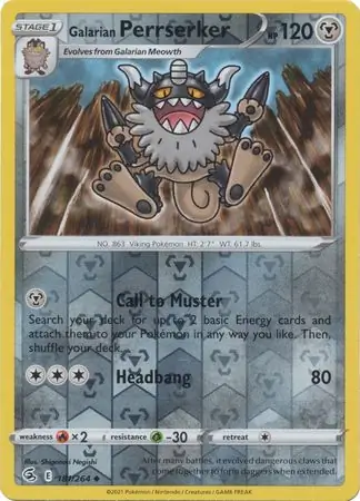 Galarian Perrserker Reverse Holo