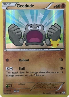 Geodude Stamped Holofoil 43