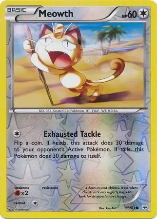 Meowth Reverse Holo from Generations - Pokemon Card
