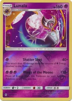 Lunala Reverse Holo 61