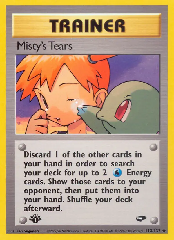 Misty's Tears, Gym Challenge 1st Edition #118 Pokémon card