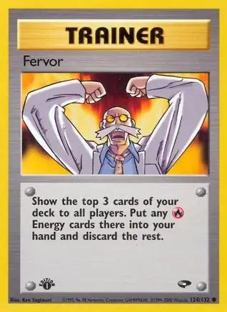Fervor, Gym Challenge 1st Edition #124 Pokémon card