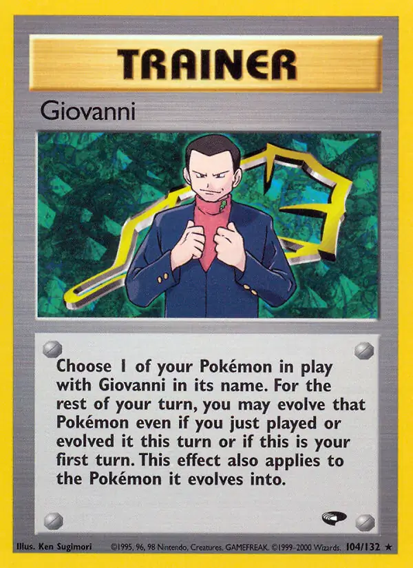 Giovanni, Gym Challenge #104 Pokémon card