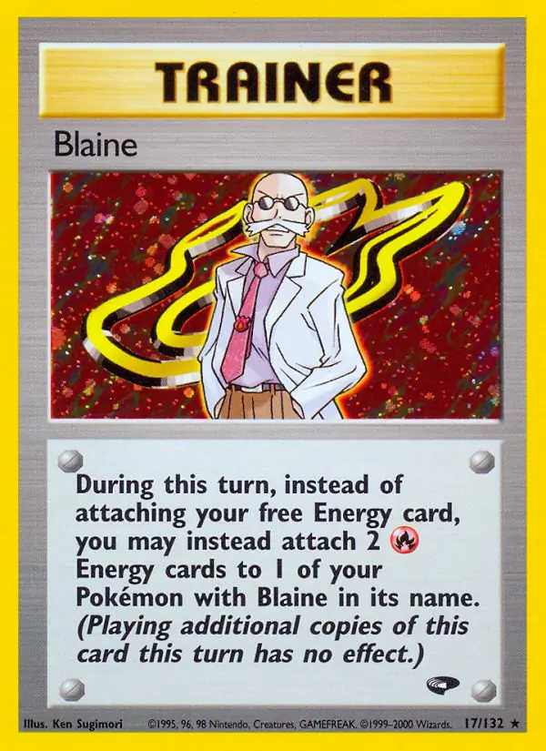 Blaine Holo, Gym Challenge #17 Pokémon card