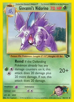 Giovanni's Nidorino 45