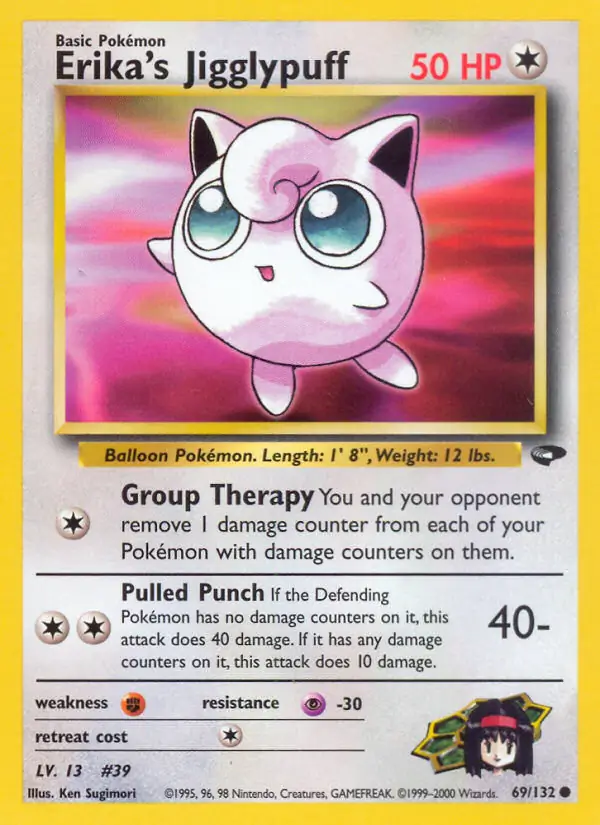 Erika's Jigglypuff, Gym Challenge #69 Pokémon card