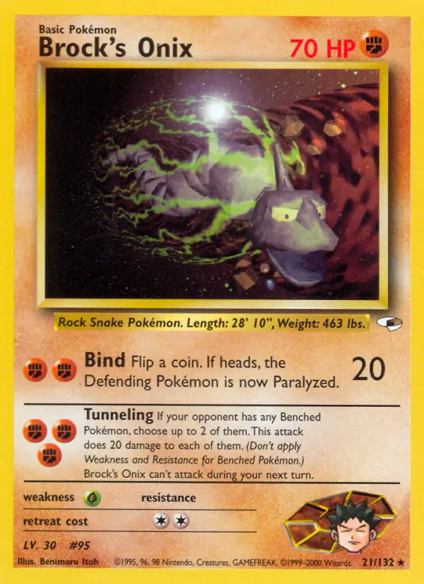 onyx pokemon card Onix | EX Unseen Forces Colorless Rock Throw (90) Weakness Grass 2 Resistance None None Retreat Cost Onix Price & Card Details