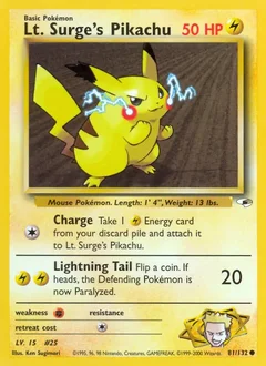 Lt. Surge's Pikachu 81