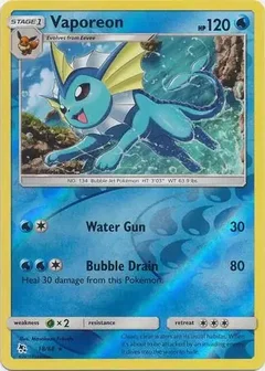 Vaporeon Reverse Holo 18