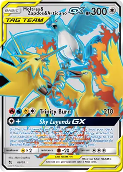 Full Art Moltres & Zapdos & Articuno GX