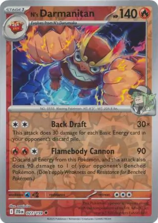 N's Darmanitan Reverse Holo