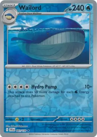 Wailord Reverse Holo