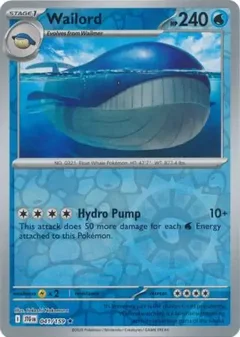 Wailord Reverse Holo 041