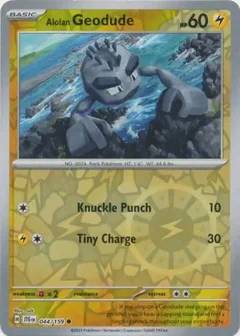 Alolan Geodude Reverse Holo 044