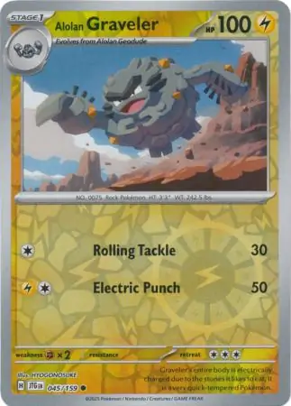 Alolan Graveler Reverse Holo