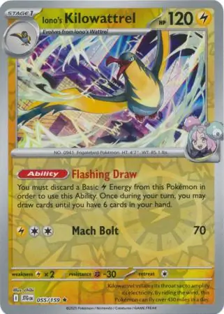 Iono's Kilowattrel Reverse Holo