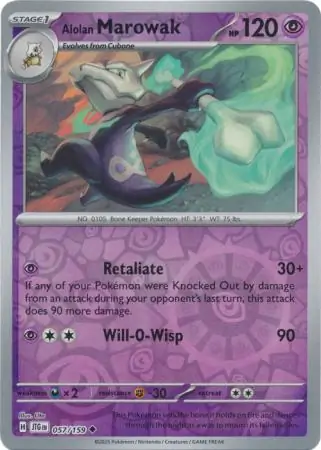 Alolan Marowak Reverse Holo