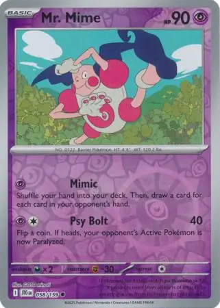 Mr. Mime Reverse Holo