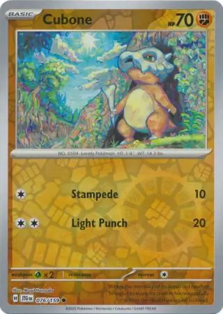 Cubone Reverse Holo