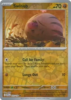 Swinub Reverse Holo 077